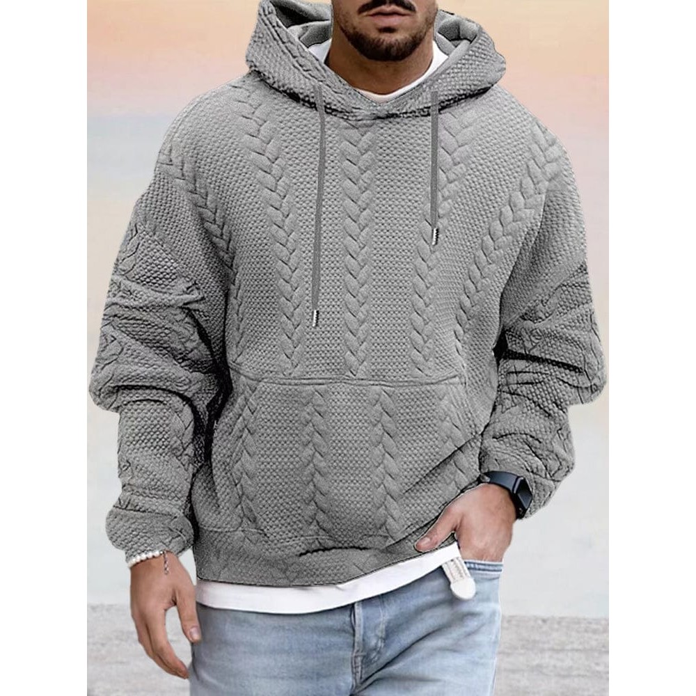 Textural Loose Fit Hoodie