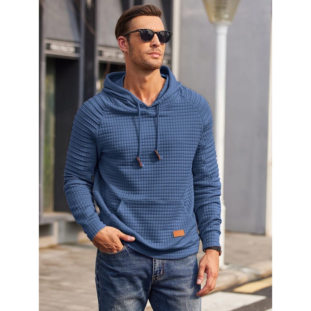 Stylish Waffle Knit Hoodie