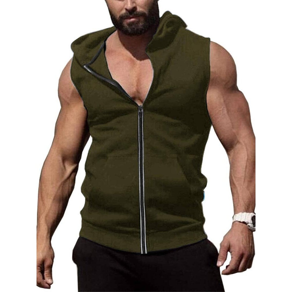 Zip Up Workout Tank Tops