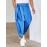 Belted Pleated Wide Leg Cropped Dress Harem Pants