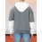 Color Blocking Fashion Casual Hoodie