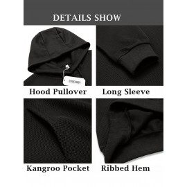 Casual Classic Waffle Knit Hoodie
