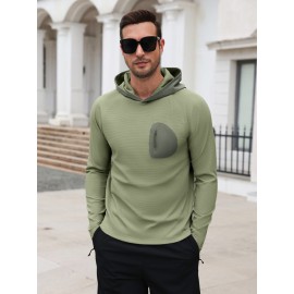 Waffle Knit Stretch Pullover Hoodie