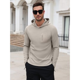 Waffle Knit Stretch Pullover Hoodie