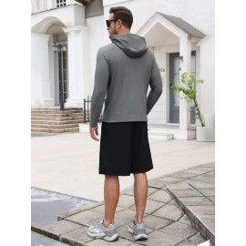Waffle Knit Stretch Pullover Hoodie