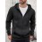 Casual 3D Embossed Zip-Up Hoodie