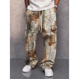 Utility Fashion Printed Drawstring Cargo Pants
