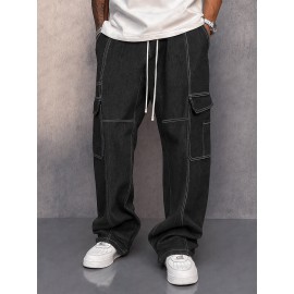 Utility Fashion Printed Drawstring Cargo Pants