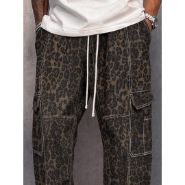 Utility Fashion Printed Drawstring Cargo Pants