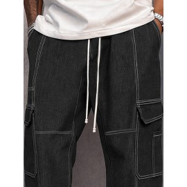Utility Fashion Printed Drawstring Cargo Pants