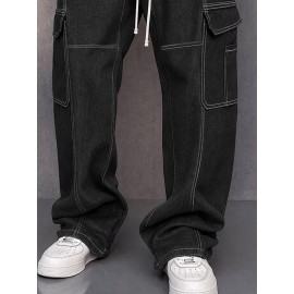 Utility Fashion Printed Drawstring Cargo Pants