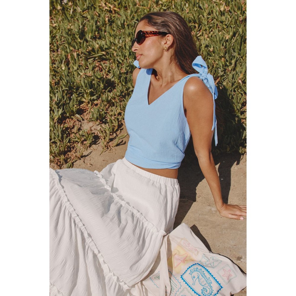 Lost Track of Time Blue Top