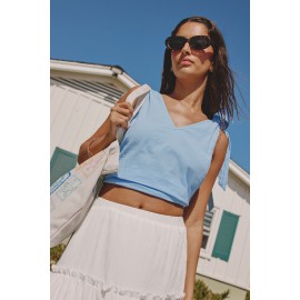 Lost Track of Time Blue Top