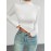 Solid Color Long Sleeves Skinny High Neck T-Shirts Tops
