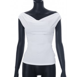 Backless Lace-Up See-Through Solid Color Split-Joint Loose Skinny Off-