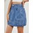 Adjustable Elasticity Pockets Split-Joint High Waisted Loose Skirts Bo