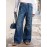 Drawstring Elasticity Gradient High Waisted Loose Jean Pants Bottoms