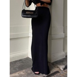 Solid Color A-Line Bodycon Skirts Bottoms