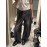 Pockets Reversible False Two Wide Leg Jean Pants Bottoms