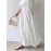 Elasticity Pleated Solid Color High Waisted Loose Pants Culotte