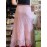 Lace Multi-Layered Casual Irregular Edge Skirt In Pink