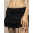 Low-Rise Pleated Mini Skirt In Black