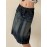 Pocket Distressed Denimskirt