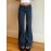 Solid Color Low Waist Flared Suit Pants