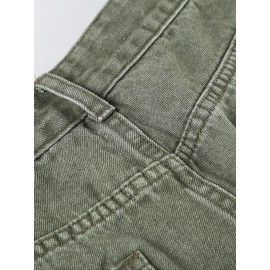Distressed Wide Leg Low Rise Jeans