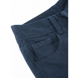 Solid Color Low Waist Flared Suit Pants