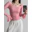 Pleated Solid Color Flared Sleeves Long Sleeves Boat Neck T-Shirts Top