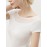 Gauze See-Through Split-Joint Short Sleeves Skinny Boat Neck T-Shirts