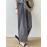 Elasticity Pleated Solid Color Split-Joint High Waisted Loose Trousers