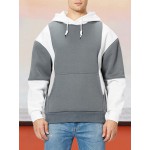 Color Blocking Fashion Casual Hoodie