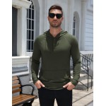Casual Comfort Travel Henley Hoodie