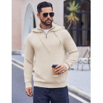 Casual Turtleneck Knit Hoodie