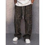Utility Fashion Printed Drawstring Cargo Pants