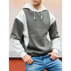 Color Blocking Fashion Casual Hoodie