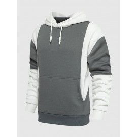 Color Blocking Fashion Casual Hoodie