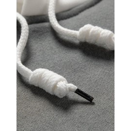 Color Blocking Fashion Casual Hoodie