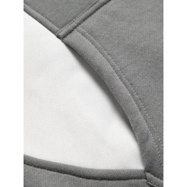 Color Blocking Fashion Casual Hoodie