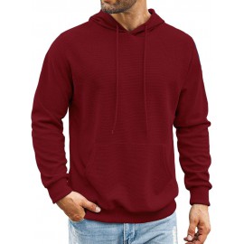 Classic Leisure Waffle Knit Hoodie