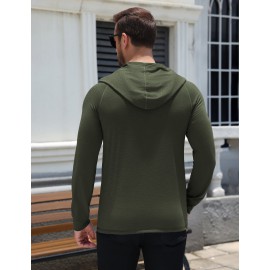 Casual Comfort Travel Henley Hoodie