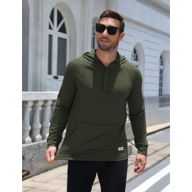Casual Comfort Travel Henley Hoodie
