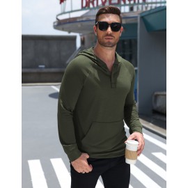Casual Comfort Travel Henley Hoodie