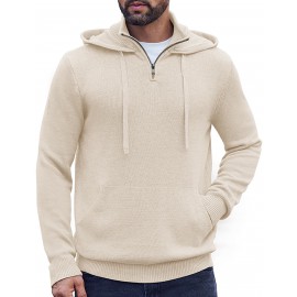 Casual Turtleneck Knit Hoodie