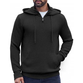 Casual Turtleneck Knit Hoodie