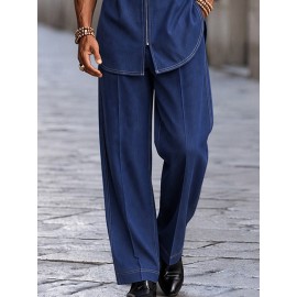 Modern Streetwear Zip-Up Jacket Pants Set