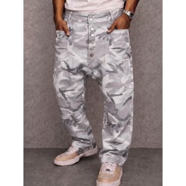 Casual Streetwear 100% Cotton Drop Crotch Pants