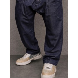 Casual Streetwear 100% Cotton Drop Crotch Pants